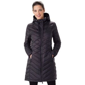 NWT Lole Packable Claudia Down Primaloft Jacket Costco Black Long Coat Sz L